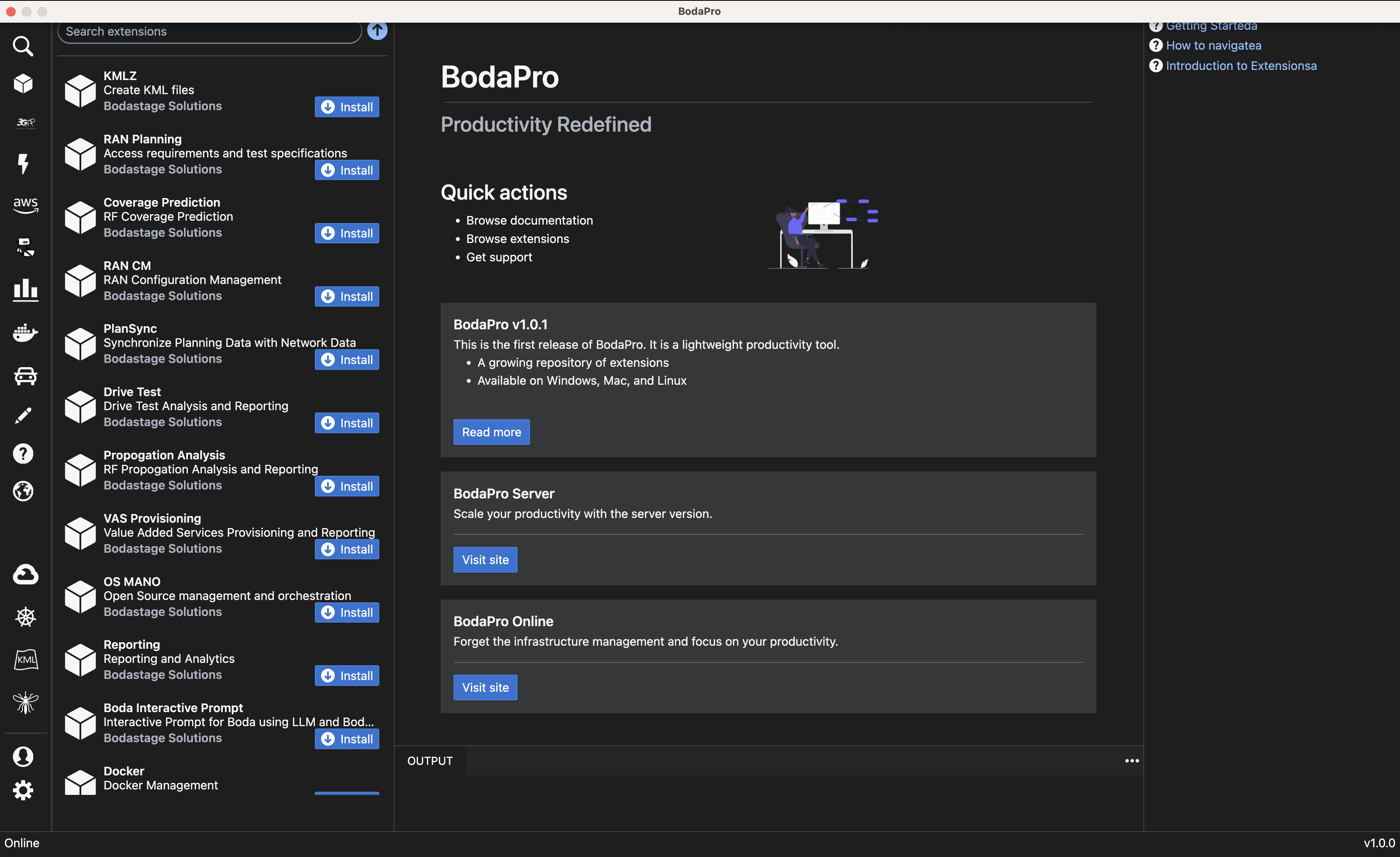 The BodaPro desktop app