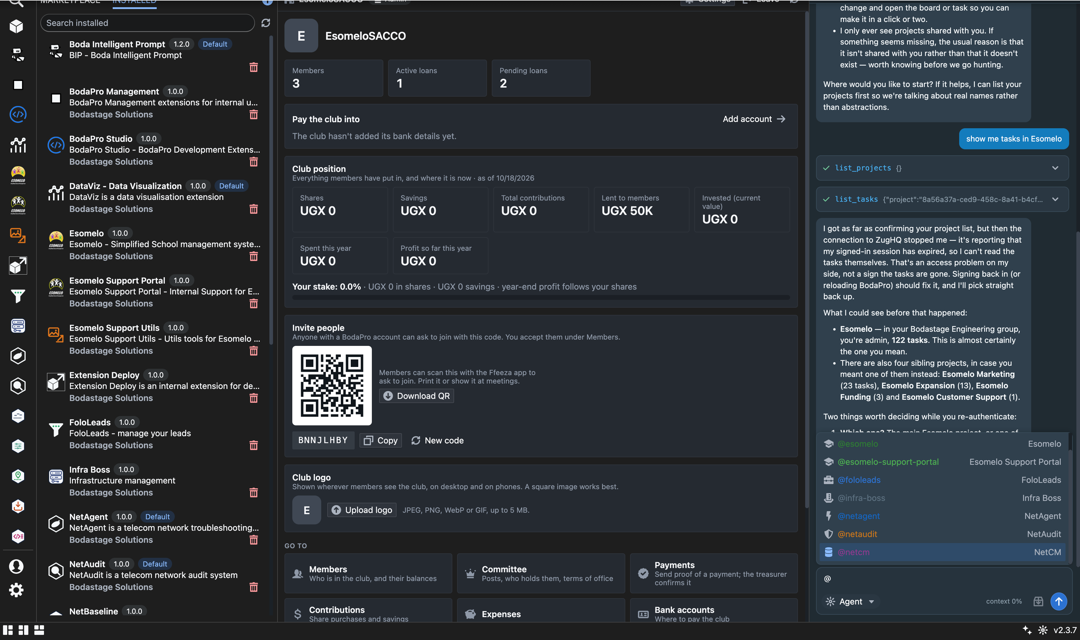 The BodaPro desktop app